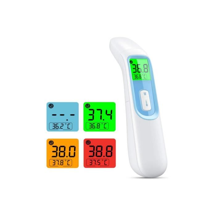 Thermomètre Frontal Sans Contact - Bébé Et Adultes | Alerte Fièvre, LCD, Instantané