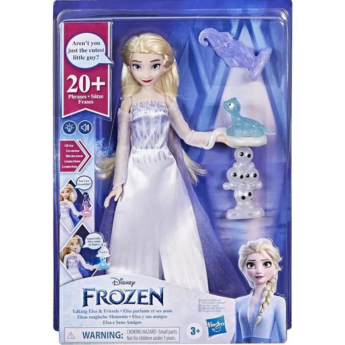Poupee Reine Des Neiges II Elsa Robe Princesse qui parle avec ses amis Set Poupee Mannequin Version Francaise 1 Carte offerte