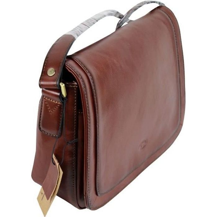 KATANA sac besace en cuir réf 82369 marron (3 couleurs disponible