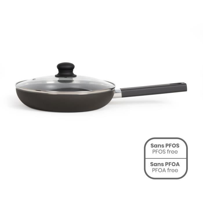 Faitout 24 cm LIVOO MEP150R Antiadhésif sans PFOA ni PFOS Poignées silicone Tous feux dont induction