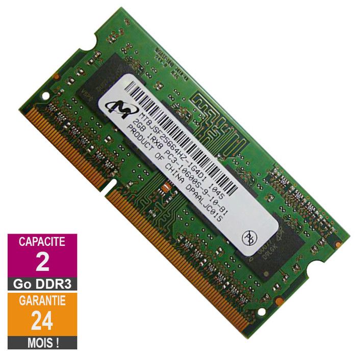Barrette RAM DDR3 Transcend 2Go – 240PIN PC3 1600U – Occasion