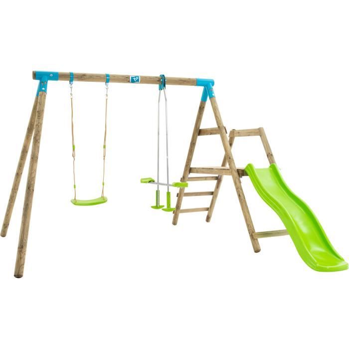 Balançoire Et Toboggan - Tp Toys - 458P Station Sherwood Palmier 1 Balançoire 1 Vis-À-Vis 1 Toboggan