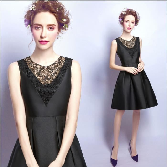 robe soiree dentelle et satin