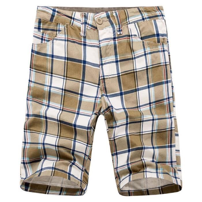 Bermuda a carreaux homme on sale