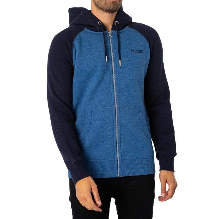 Sweat à shop capuche zippé superdry