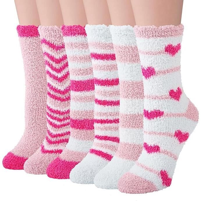 6 Paires de Chaussettes Thermiques Confortables pour femme - Chaussettes  Chaudes dhiver - Rose - Cdiscount Sport