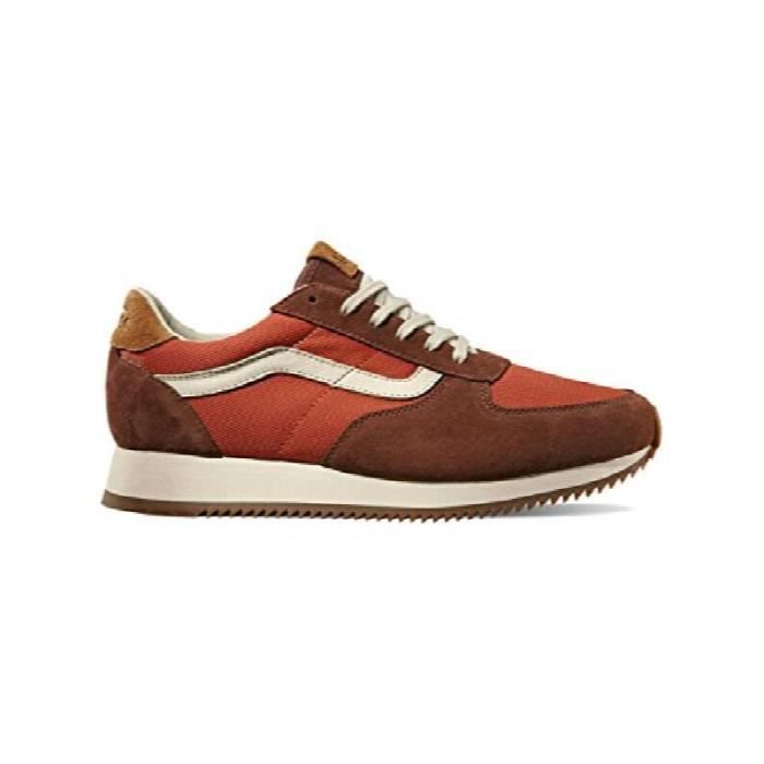 vans cuir marron homme