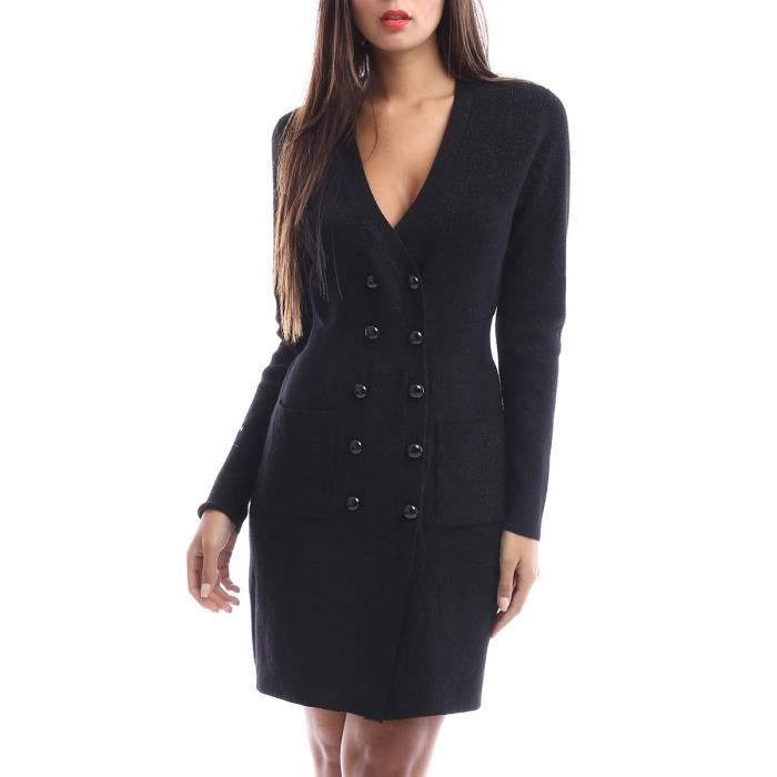 Robe Noire En Lurex Effet Gilet Noir Achat Vente Robe Soldes Sur Cdiscount Des Le 20 Janvier Cdiscount