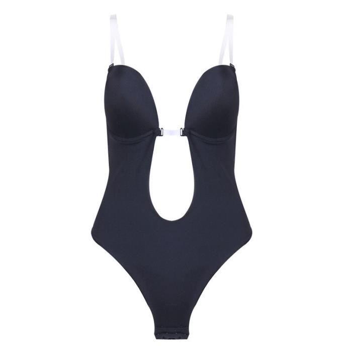 Femmes Sexy String Body Shaper Mariage Corset Soutien Gorge Robe Dos Nu Body String Une Piece Sans Couture U Plongeant Type 32 Blanc Achat Vente Bustier Corset Cdiscount