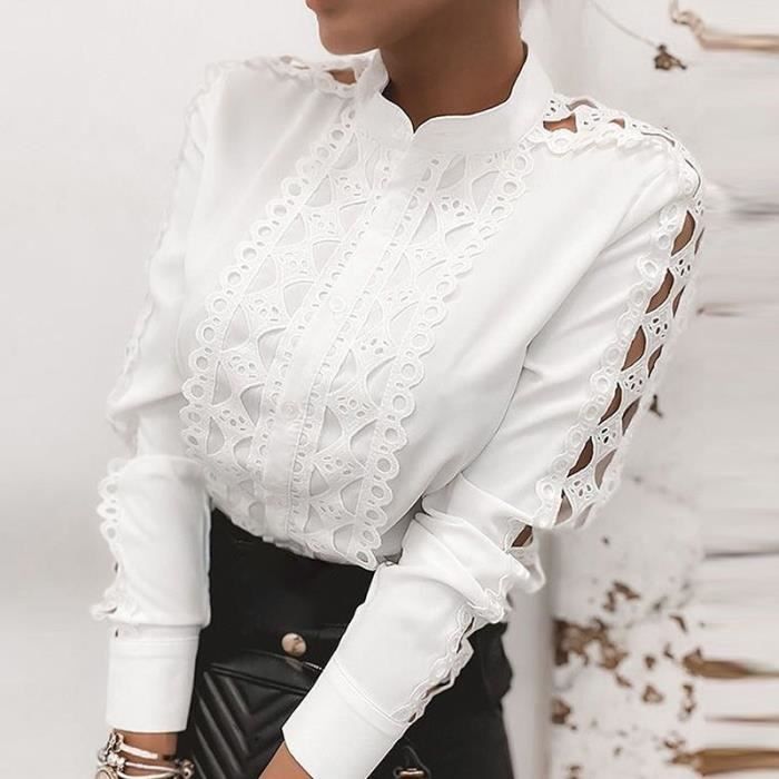 Blouse femme top brodée