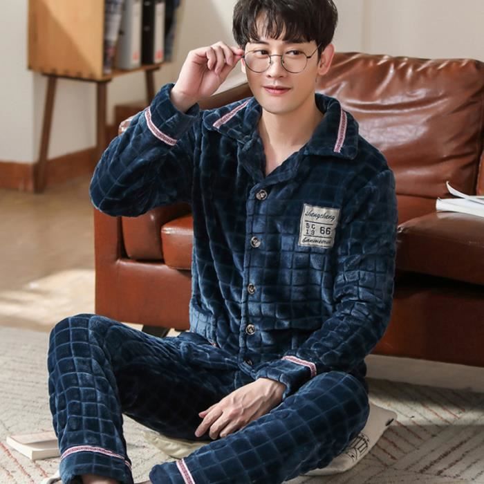Pyjama homme chaud molleton discount