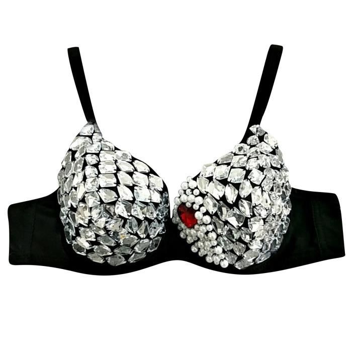 Bretelles De Soutien-Gorge Strass Argent - Ensemble 2 Pièces, Pour Soirées Et Quotidien