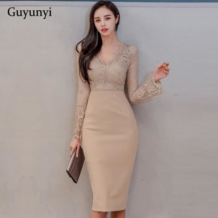 Robe Robe de soir e l gante professionnelle col en v Sexy
