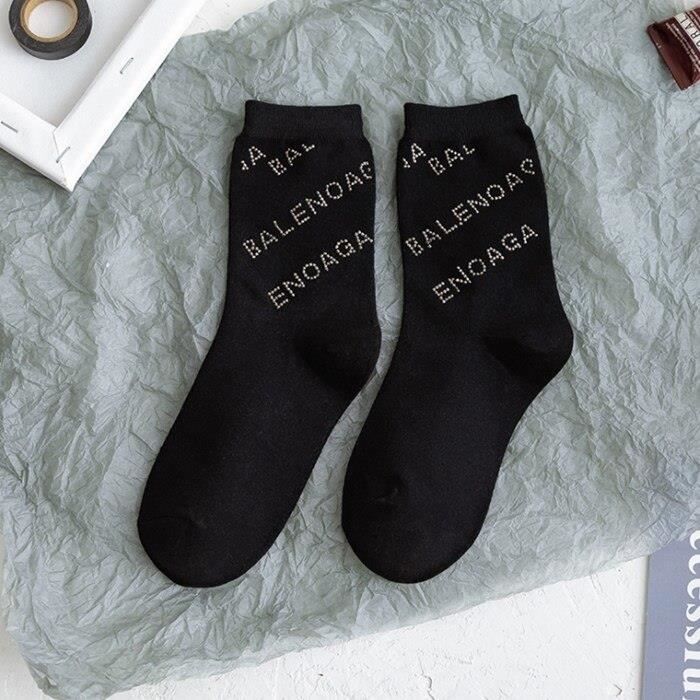 Chaussettes Hautes Rayées Rouges YIMMUNZ - Chaussettes Mollet Pour Femme - Style Noël