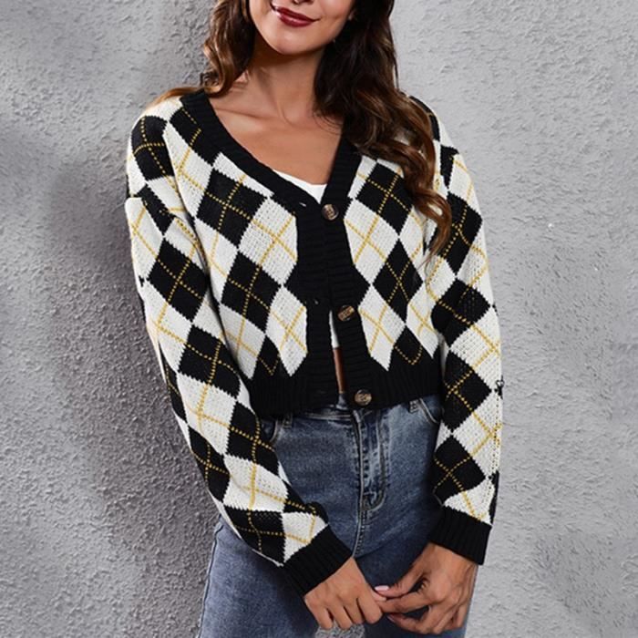 Gilet 2025 losange femme