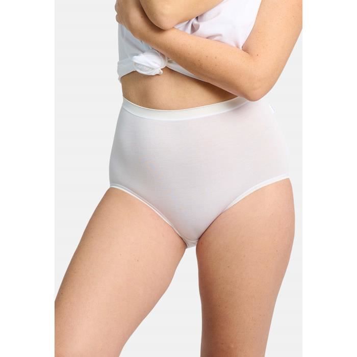 Culotte DOUCEUR BAMBOU SANS COMPLEXE Taille haute Blanc