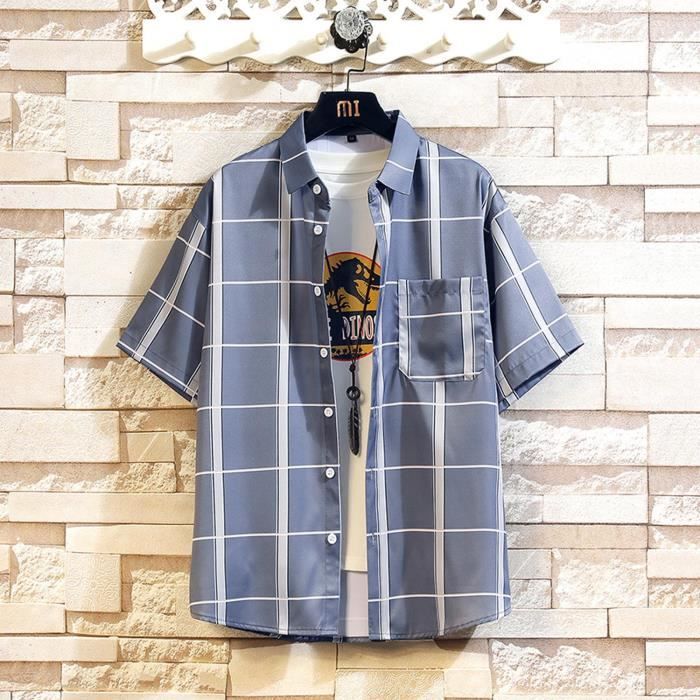 Chemise Hawaienne Homme Style Hawaien Vintage Imprime Chemise Hommes A Manches Courtes Col Cubain Motif Chemise A Manches Gris Gris Cdiscount Pret a Porter