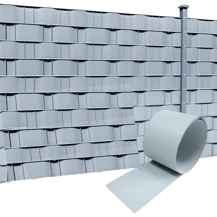 Brise Vue - NAIZY - PVC Dur - 250 x 19 CM - Anti-UV - Résistant - 10 ...