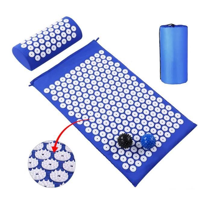 Kit Acupression Tapis + Coussin + Oreiller Massage Vert Foncé - Anti-douleur