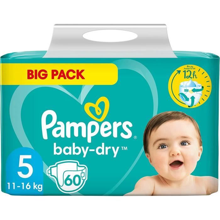 Pampers BabyDry Taille 5 90 Couches JusquÀ 12 h De Protection