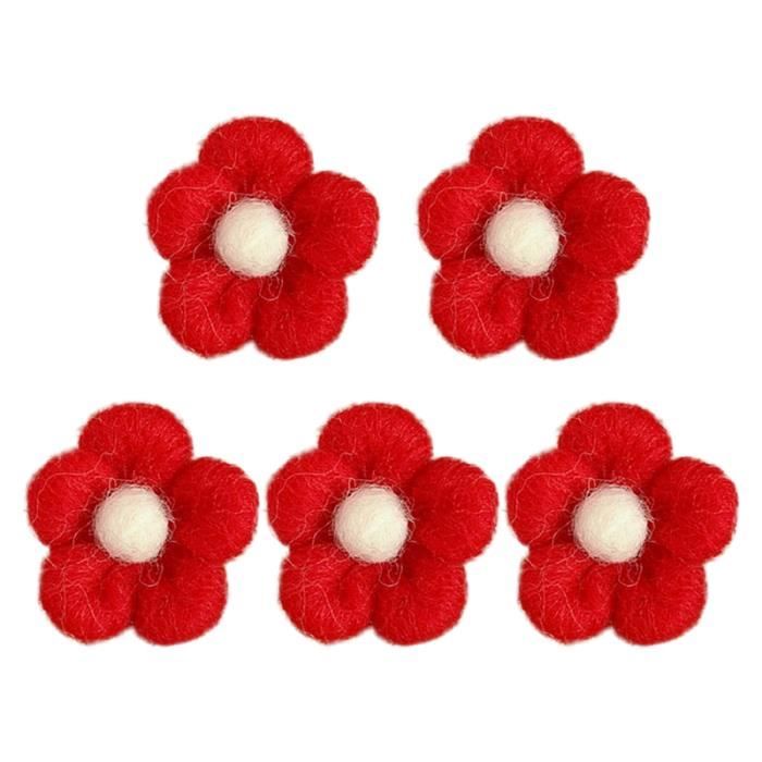 WRITWAA 5pièces Lot De Broches Feutre Forme Fleur Garçon Fille Rose Broche Décoration Vêtements Corsage