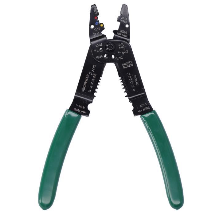 Pince A Denuder Electricien Vert) 8 En1 Dénudeur De Câbles Avec Testeur Tension, Acier Allié Pince à Dénuder Outil Multifonction Pour Couper Tirer Dénuder Sertir Les Câbles | Leroy Merlin Outil Bricolage Pince A Denuder Electricien Vert) 8 En1 Dénudeur De Câbles Avec Testeur Tension, Acier Allié Pince à Dénuder Outil Multifonction Pour Couper Tirer Dénuder Sertir Les Câbles | Leroy Merlin Outil Bricolage