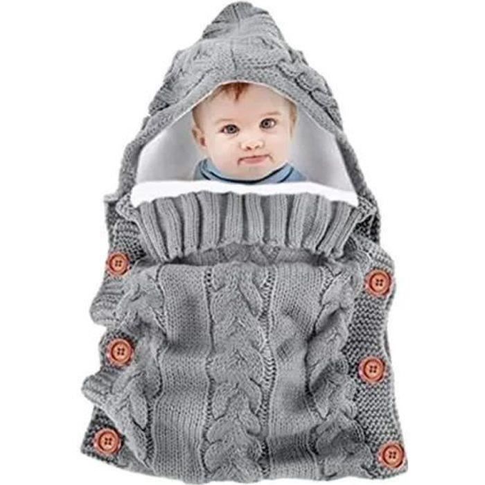 Amilian - Couverture Bébé Nacelle Siège Auto - Capuche, 90x90 Cm, Coton Doux - Pour Poussette Maxi Cosi, Römer