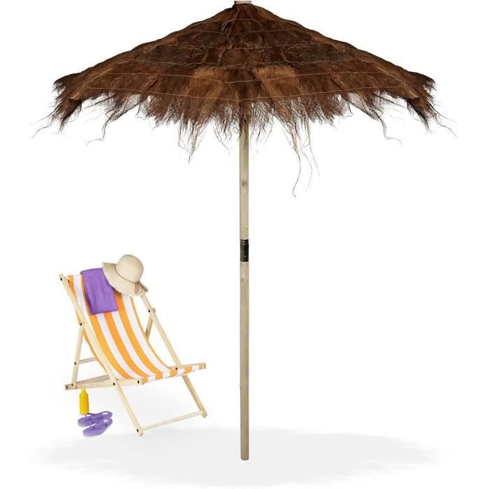 Parasol Style Hawaii, Fabriqué Main, Parasols Plage Sapin Et Fibres