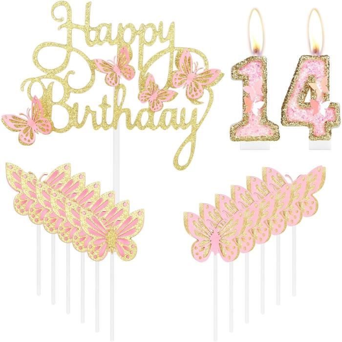 Lot De 10 Chiffres Décoration Gâteau En Acrylique Doré - Pour Anniversaire, Mariage, De 0 à 9, Taille 9,5-10 Cm