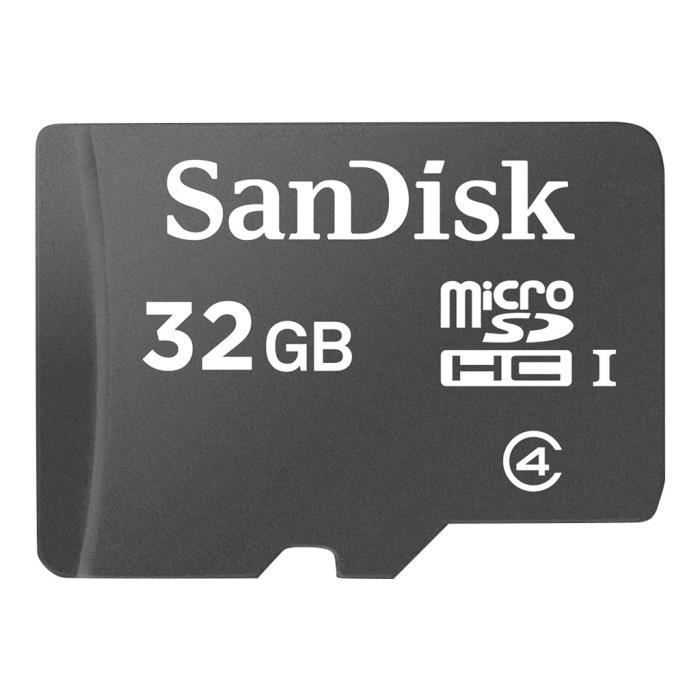 SANDISK CARTE MÉMOIRE MICROSDHC POUR MOBILE CLASSE 4