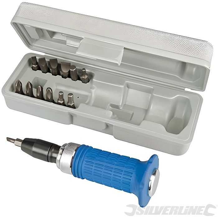 Silverline Coffret 14 pièces tournevis à chocs - vue 2