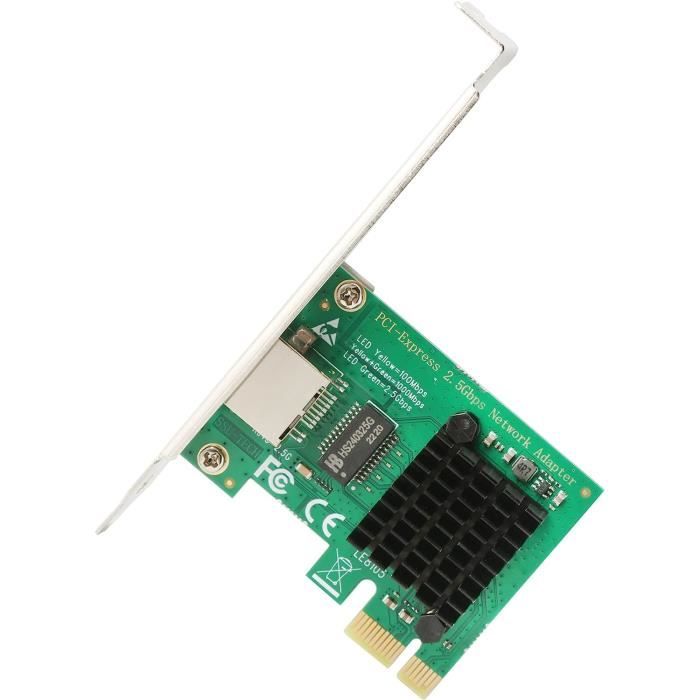 Adaptateur réseau 2,5 G - Base-T - PCIe - RTL8125B - 2500/1000/100Mbps - PCI Express - Carte