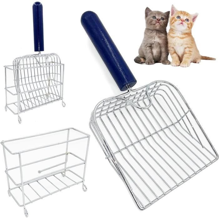 Pelle à litière pour chat haut de gamme avec support, pelle à litière