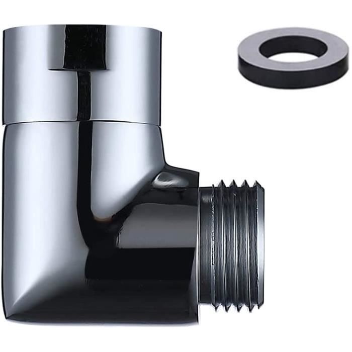 2 Pièces Adaptateur Pivotant Douche Réglable En Laiton Chrome - Rotule Universelle G1/2