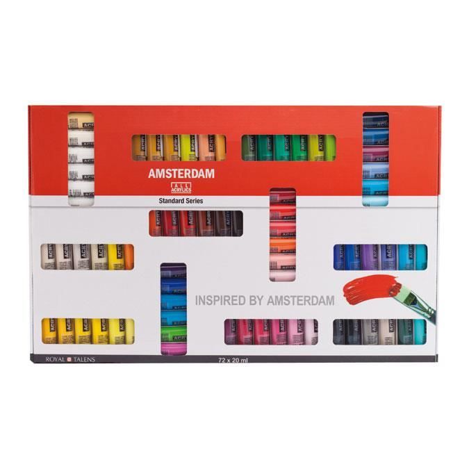 Peinture Acrylique Amsterdam 72 Tubes De 20 Ml Achat Vente Peinture Aquarelle Peinture Acrylique Amsterda Cdiscount