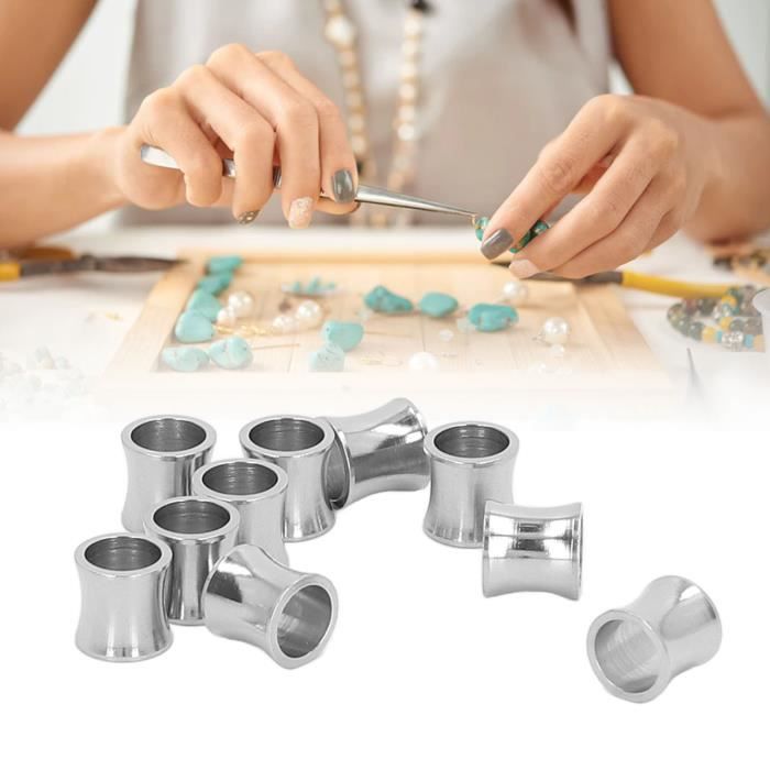 1500 Perles Métal Argenté 2mm Pour Bijoux DIY - Acier Inoxydable, Trou 1mm