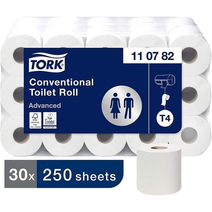 Tork Papier toilette rouleau traditionnel Advanced - 3 plis (30x1) 110782