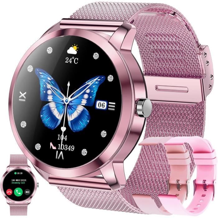 2024 Montre Connectée Femme Avec Appel Bluetooth 5.3, 3 Bracelets