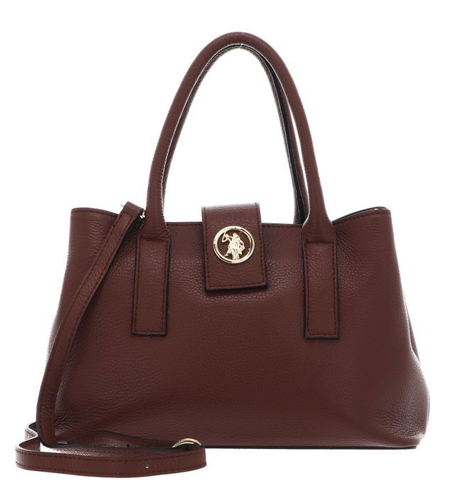 U.S. POLO ASSN. Sac à main marron en cuir pour femme - Arlington Double Handle Bag S 230386 U.S. POLO ASSN. Sac à main marron en cuir pour femme - Arlington Double Handle Bag S 230386