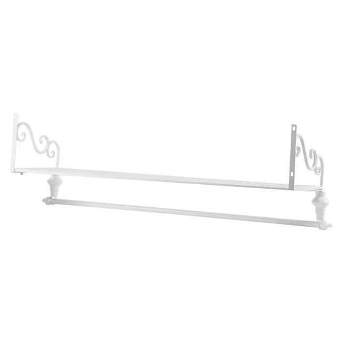 Tringle De Rangement Murale 1.2m - Support à Fixation Vis Pour Suspendre Vêtements, Accessoires