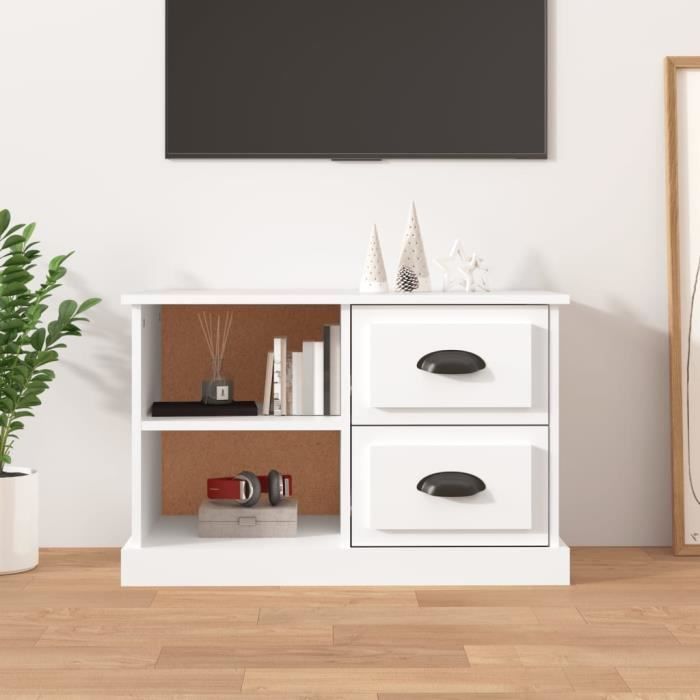 vidaXL Meuble TV blanc 73x355x475 cm bois dingénierie 816168