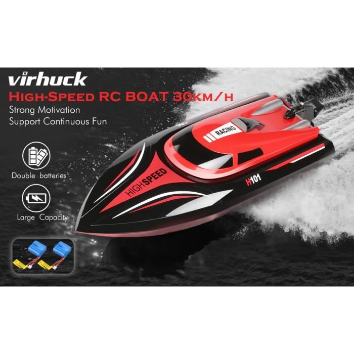 Virhuck H101 RC Bateau T l command Mini 2.4G 4CH avec Grande