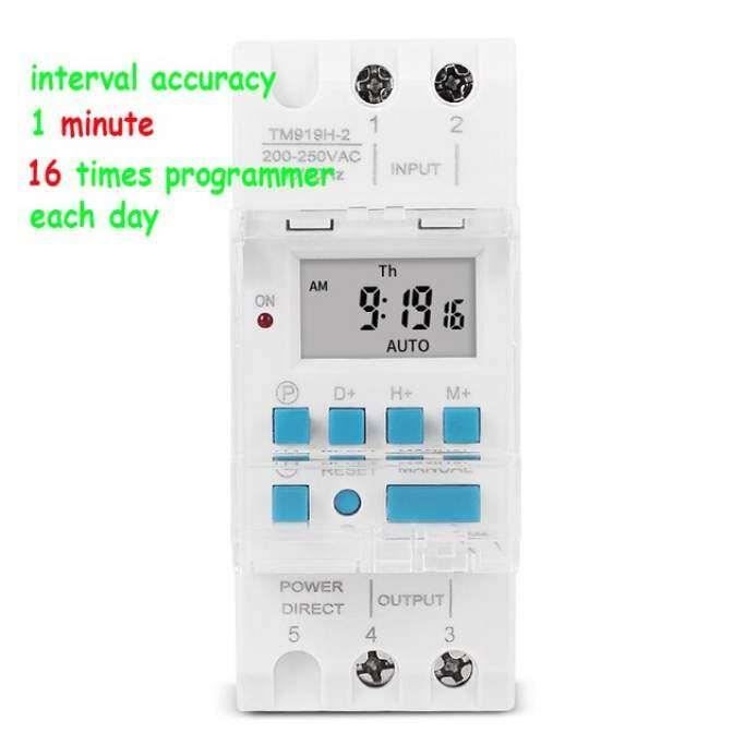 Minuterie Astronomique MT812L – 1 Canal 7 Jours, LCD Rail DIN, Programme Jour/Nuit Auto