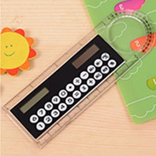 Calculatrice Solaire Ultra Fine Format Carte De Crédit - 8 Chiffres, Noir/Blanc, Portable Pour École Ou Bureau