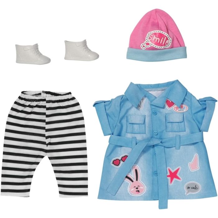 BABY Born Tenue De Voyage Deluxe – Robe, Bonnet, Chaussures, Valise, Passeport – Pour Poupées 43 Cm – Zapf Creation 836316