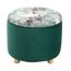 Pouf Tabouret Maquillage Forme Citrouille - Ottoman Multifonction, Résistant Eau, 150kg Charge