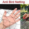 15m * 7m Filet de volière Anti-oiseaux Maille Noir Protection pour Plante Légume Fruit Étang Jardin-1