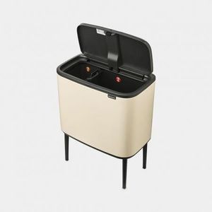 Poubelle Bo Touch Brabantia 60L - Noir - Design Élégant - Fermeture Soft Touch