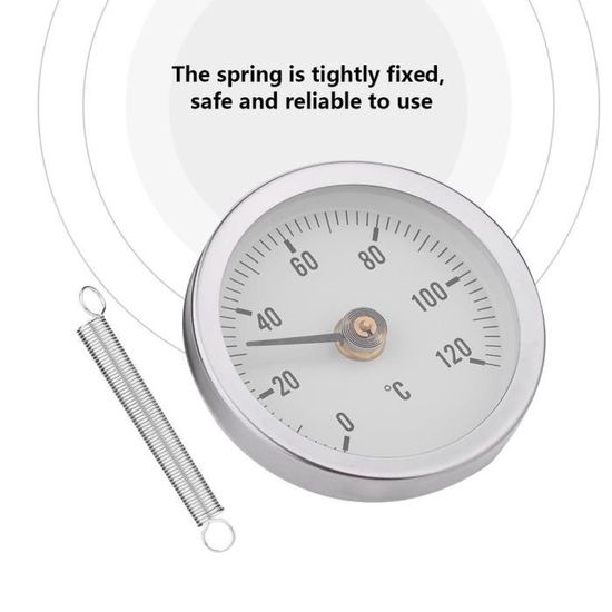 Thermomètre imperméable de thermomètre de tuyau de en métal de 63mm pour  industriel chimique THERMOMETRE - HYDROMETRE - Cdiscount