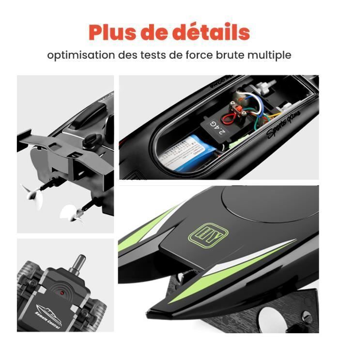 ESTINK Bateau RC à grande vitesse Bateau RC haute vitesse Rechargeable
